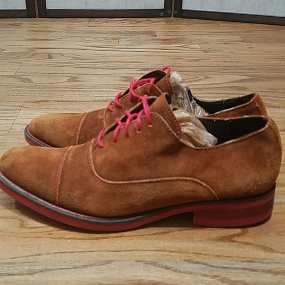 Donald J pliner Evan brown suede oxfords men's sz 7 - Picture 9 of 15